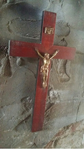 Cruz Con Cristo En Bronce
