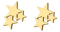 Comprar Aretes Mujer Estrellas Joya Plata Enchapada Oro 18k