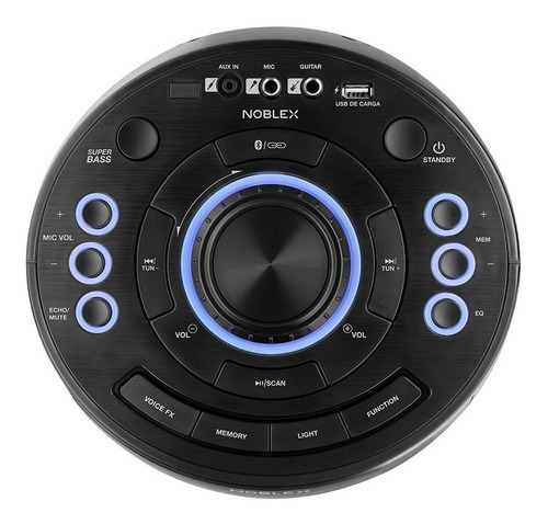 Imagen 3 de 6 de Torre De Sonido Noblex Mnt590f Bluetooth 4800w Color Negro