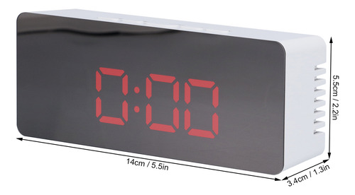 Reloj Digital De Reloj De Despertador De Espejo Led Con Modo