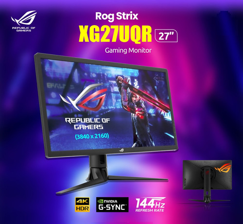 Monitor Asus Rog Strix Xg27uqr 27 4k Gsync 144hz 1ms Hdr Dsc