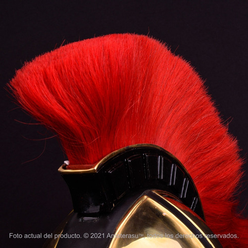 Imagen 4 de 10 de Casco Greco Romano Cresta Roja Premium Espada Gladius