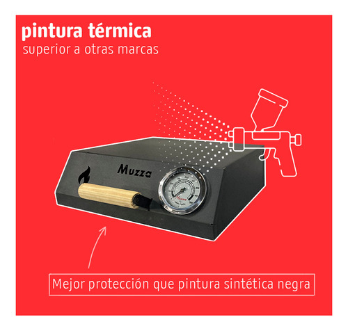 Imagen 6 de 9 de Horno Pizzero Portatil Muzza Pizza A La Piedra 4 Hornallas