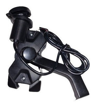 Soporte De Celular Para Moto Con Cargador Usb 2 Amperes Negro