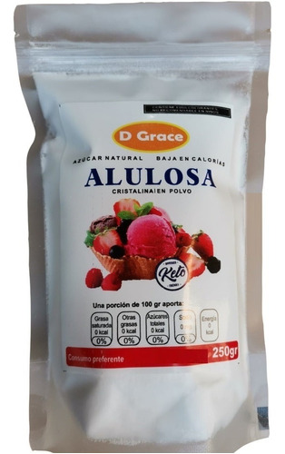 Alulosa (allulose) Endulzante Sin Calorias 250 Gr
