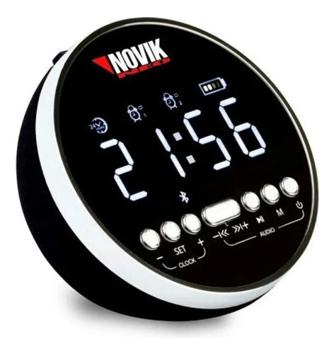 Radio Reloj Digital Aion Novik Bt Recargable Usb Micro Sd