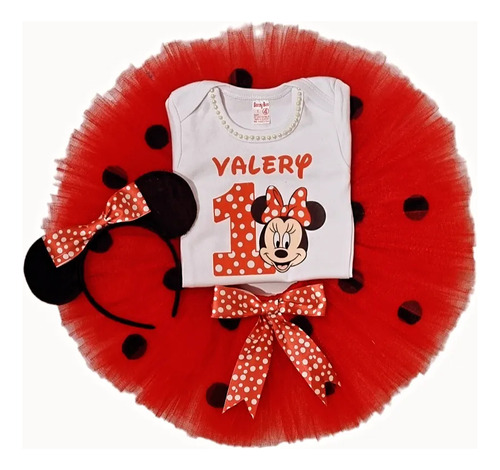 Remera O Body Mas Tutu De Minnie. Disfraz. Cumpleaños