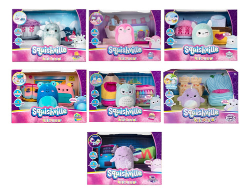 Mini Pelúcia Squishmallows Sortidos C/dois Acessórios Sunny
