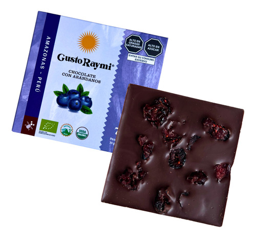 Chocolates 70% Cacao Con Frutas Gusto Raymi 30g Pack X 6 Uni