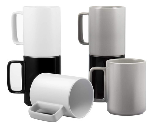 E-liu - Juego De Tazas De Café De Porcelana Para Té, Tazas G