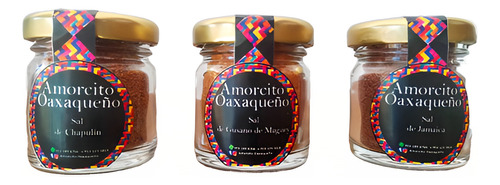 Sal Con Gusano De Maguey, Con Chapulin, Con Jamaica - 6botes
