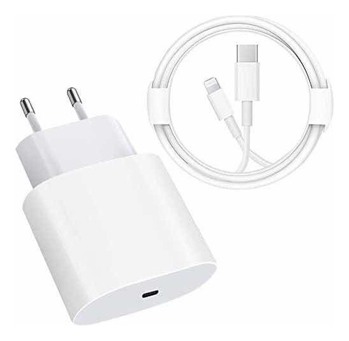 Ficha iPhone 20w + Cable Usb-c A Lightning