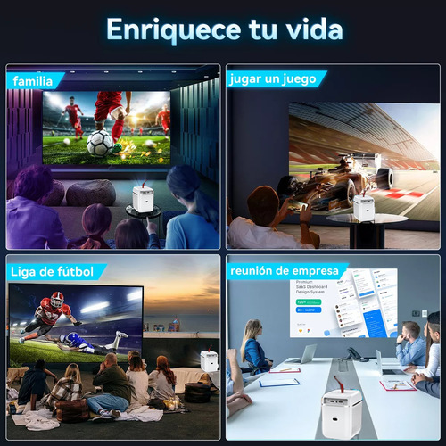 Nueva Versiónt T6 Max Proyector Inteligente Lcd Portabilidad