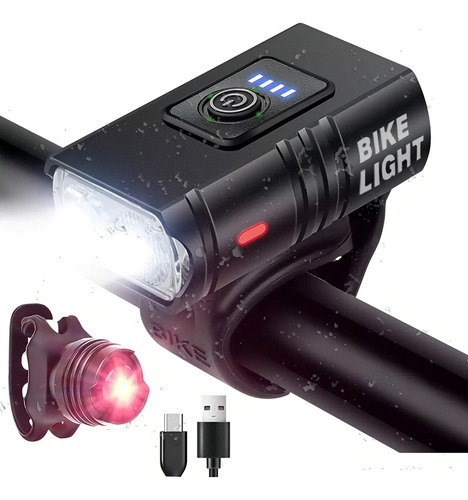 Hispeed Luces Delanteras Y Traseras Impermeables Para Bicicleta 300 Lm