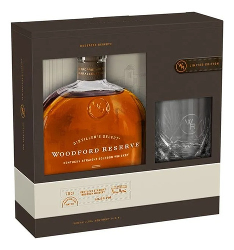 Pack Regalo Whisky Woodford Reserve 750ml + Vaso Original