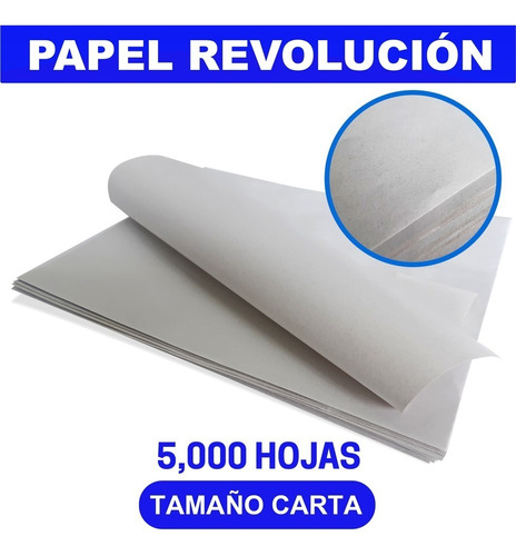 Papel Revolucion Tamaño Carta 5,000 Hojas