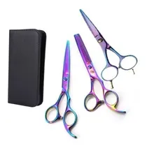 Comprar Tijeras 6` Peluquería Tornosoladas Set 3 Tijeras Con Estuche