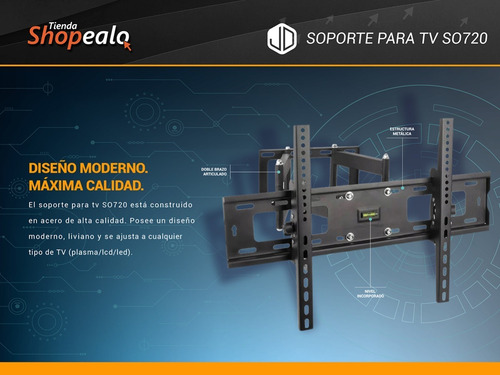 Imagen 3 de 8 de Soporte Para Tv Jd So720 De 32 A 80 Pulgadas + Cuota -*