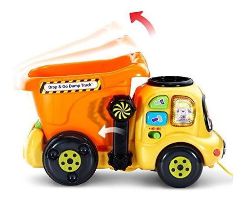 Imagen 4 de 6 de Vtech Drop And Go Dump Truck Exclusivo De Amazon, Naranja