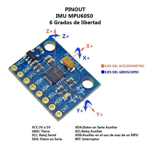 Imu Mpu6050 6 Grados De Libertad