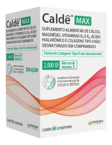 Caldê Max + Vit D 2000 Ui 60 Cápsulas