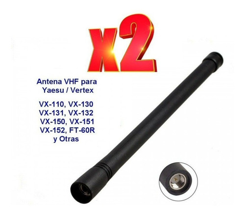 2 Antenas Para Radios Vertex Vx-160, Vx-231, Vx-261, Vhf