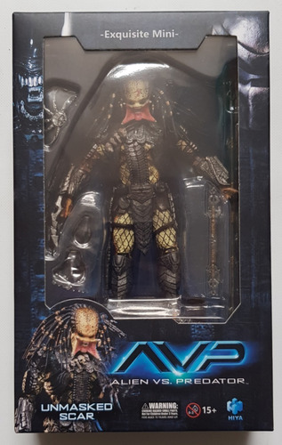 Avp Figura Unmasked Scar Predator Hiya Px Exclusive Nueva!!!