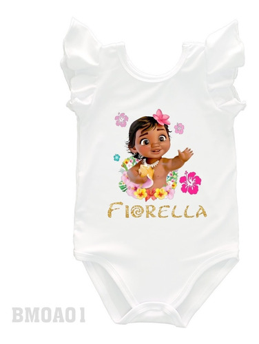 Bodys De Niña Personalizado Moana Cumpleaños Bebe