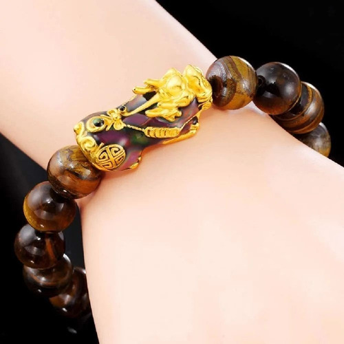 Pulsera Feng Shui Pi Xiu Suerte Riqueza Natural Ágata, 2 Uni