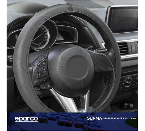 Imagen 6 de 10 de Cubre Volante 36/38 Cm Sparco Importado Leggera Pvc Sin Aro