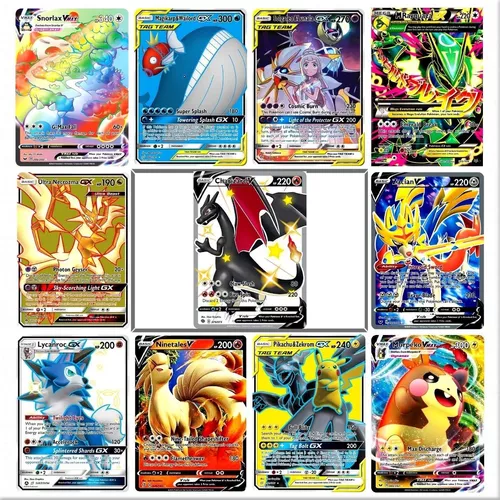 Kit 30 Cartas Pokemon Vmax V Aliados Gx + Carta Zeraora Gx