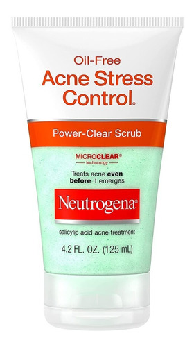Exfoliante facial sin aceite Neutrogena para combatir el acné, 125 ml