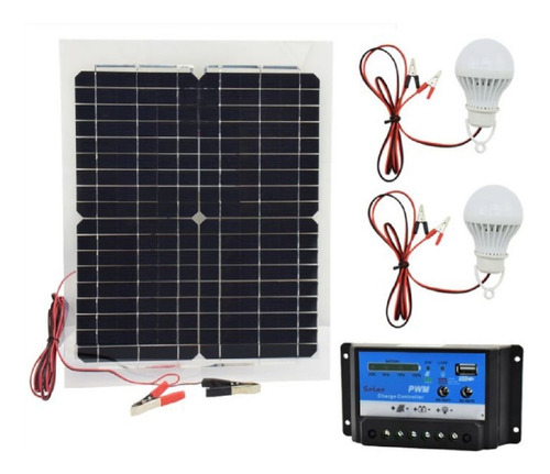 Panel Solar De 12 V 20 W Con Inversor De 2000 W