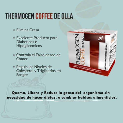 Thermogen Coffee De Olla 30 Sobres De Thermogen Coffee De Olla Y 30 Sobres De Coffee | Envío gratis