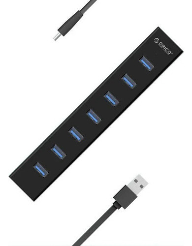 Hub USB 3.0 con fuente - 7 puertos - H7013-U3-AD