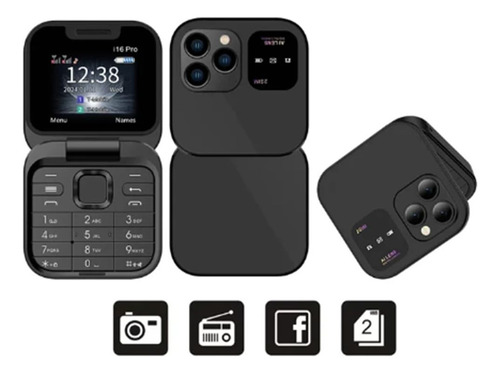 New Nuevo Mini Teléfono Plegable Multilingüe