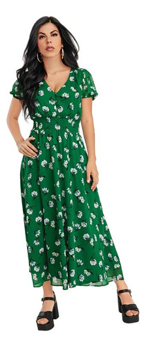 Vestido Casual Mujer Verde 912-08