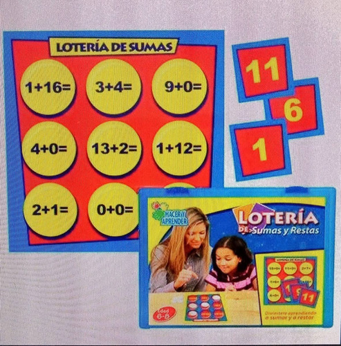 Loteria Sumas Y Restas Portafolio Diviertete Y Aprende!!!