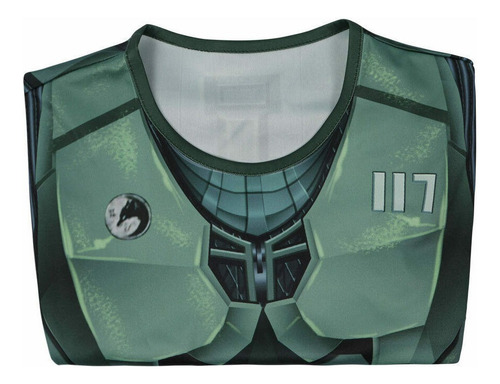 Halo 1 Master Chief John 117 - Camiseta Corta Para Disfraz D