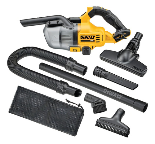 Aspirador de Pó Portátil Sem Fio Dewalt, Modelo DCV501HB, Ferramenta Ideal para Limpeza de Canteiros de Obra, Kit Acompanha 2 Baterias, 1 Carregador e Bolsa para Transporte, 20V