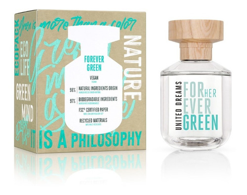 Imagen 6 de 9 de Benetton U.d. Forever Green Her Edt 80ml - Perfume Mujer