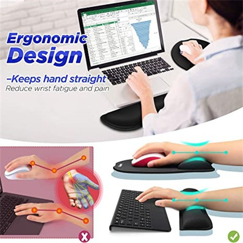 Reposamuñecas Mouse Alfombrilla Teclado Muñecacomputador