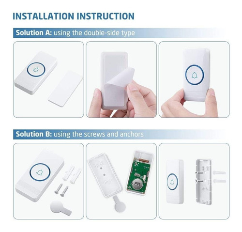 Timbre Inalambrico 52 Sonidos Distintos Doorbell 5 Nivelesds