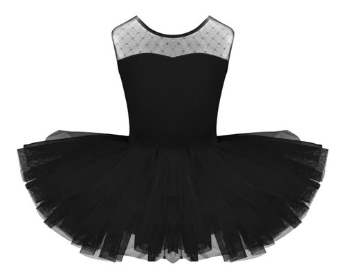 Imagem 1 de 5 de Vestido Bailarina Profissional Balé Menina Cisne Negro Renda
