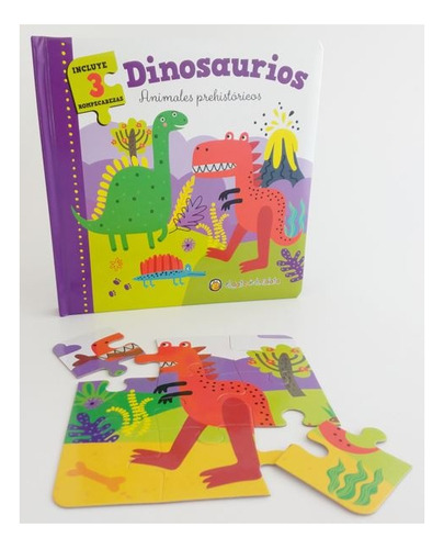 Libro Infantil Dinosaurios Con Rompecabezas