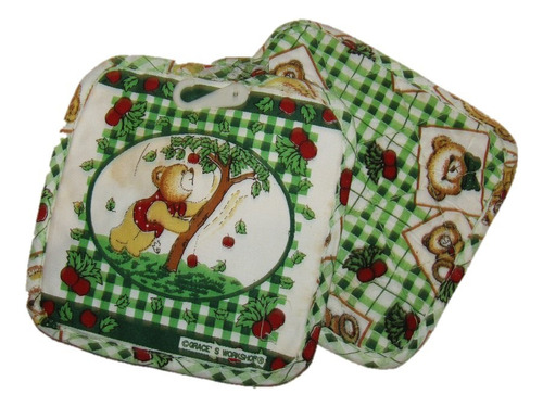 Oso Manzana Baya Berry Arbol Pot Holder Incluye 2 Soporte