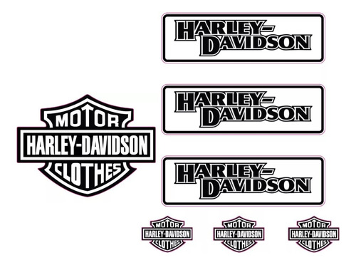 Adesivo Capacete Harley Davidson Clothes Refletivo Kit Ktcp58 Fgc