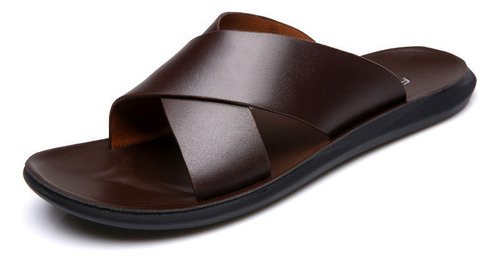 Zapatillas De Playa De Cuero Informales De Moda Para Hombre