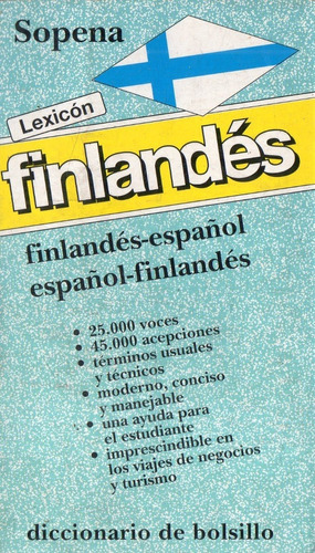 Lexicon Finlandes  Espaol Sopena Diccionario De Bolsillo 
