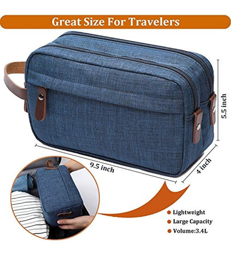 Imagen 5 de 5 de Bolsa De Aseo Para Hombre Kit De Dopp Bolsa De Viaje Para Ba